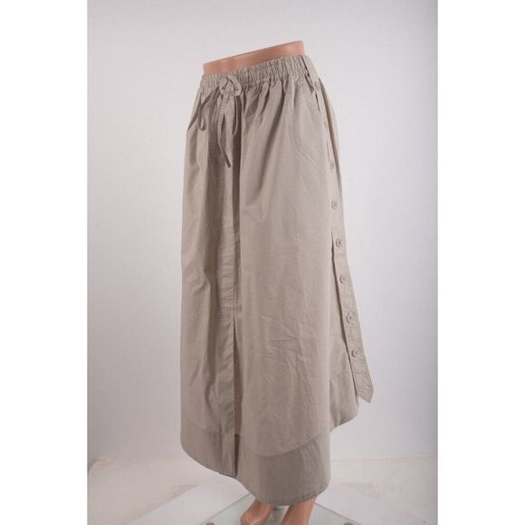 Zara Srpls Womans Midi Skirt Size M Tan brown button sides 2816/081 NWT - Picture 3 of 6